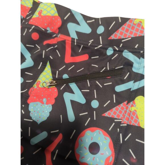 Feed Me Fight Me Men’s Black Ice Cream Donuts Elastic Waist Shorts Size small - Picture 6 of 10